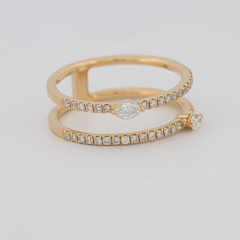 Twin Marquise Pave Ring - ZIZOV DIAMONDS