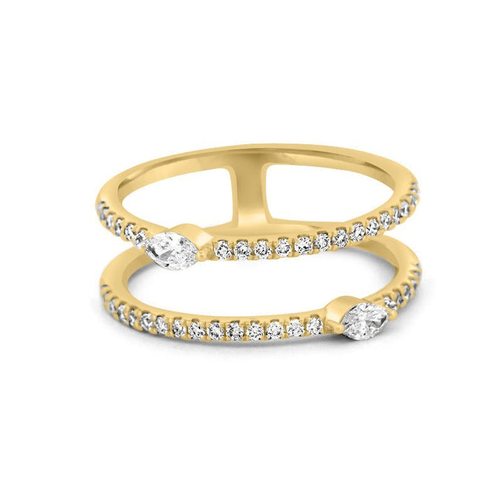 Twin Marquise Pave ring - ZIZOV DIAMONDS