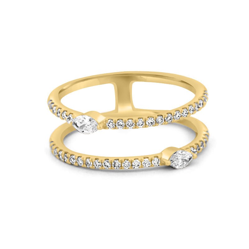 Twin Marquise Pave ring - ZIZOV DIAMONDS