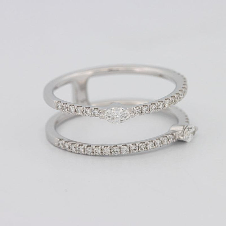 Twin Marquise Pave ring - ZIZOV DIAMONDS