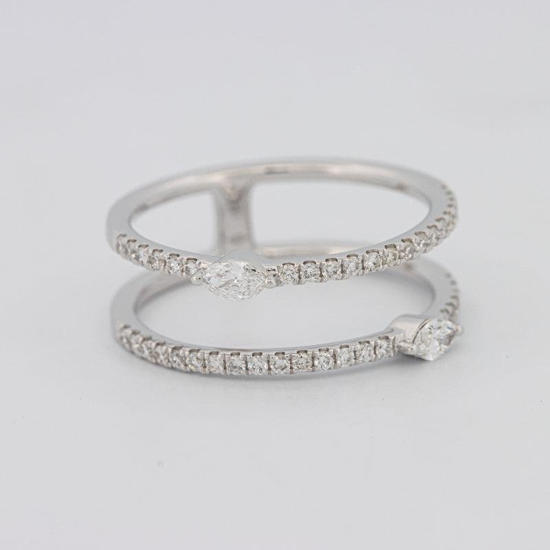 Twin Marquise Pave ring - ZIZOV DIAMONDS