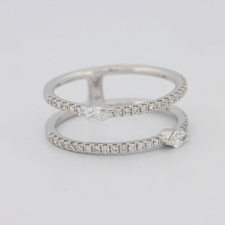 Twin Marquise Pave ring - ZIZOV DIAMONDS