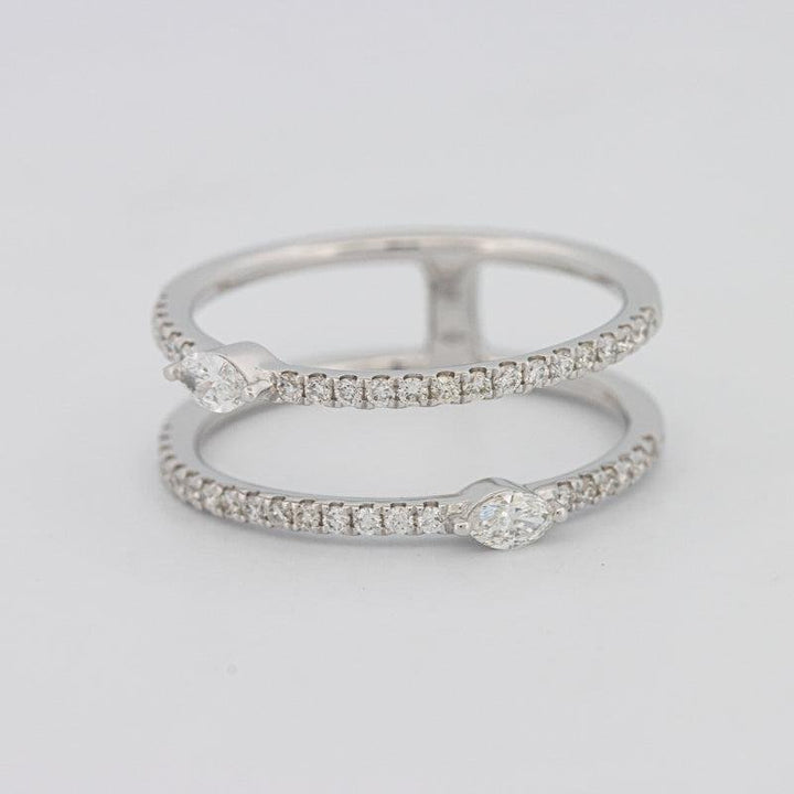 Twin Marquise Pave ring - ZIZOV DIAMONDS