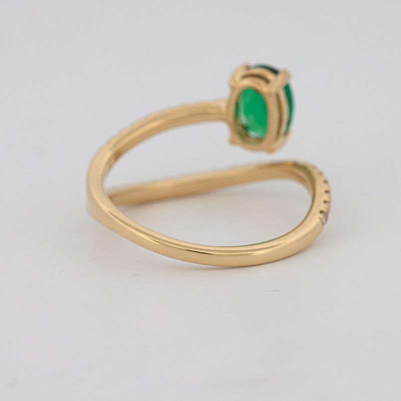 Twisted gem ring (emerald) - ZIZOV DIAMONDS