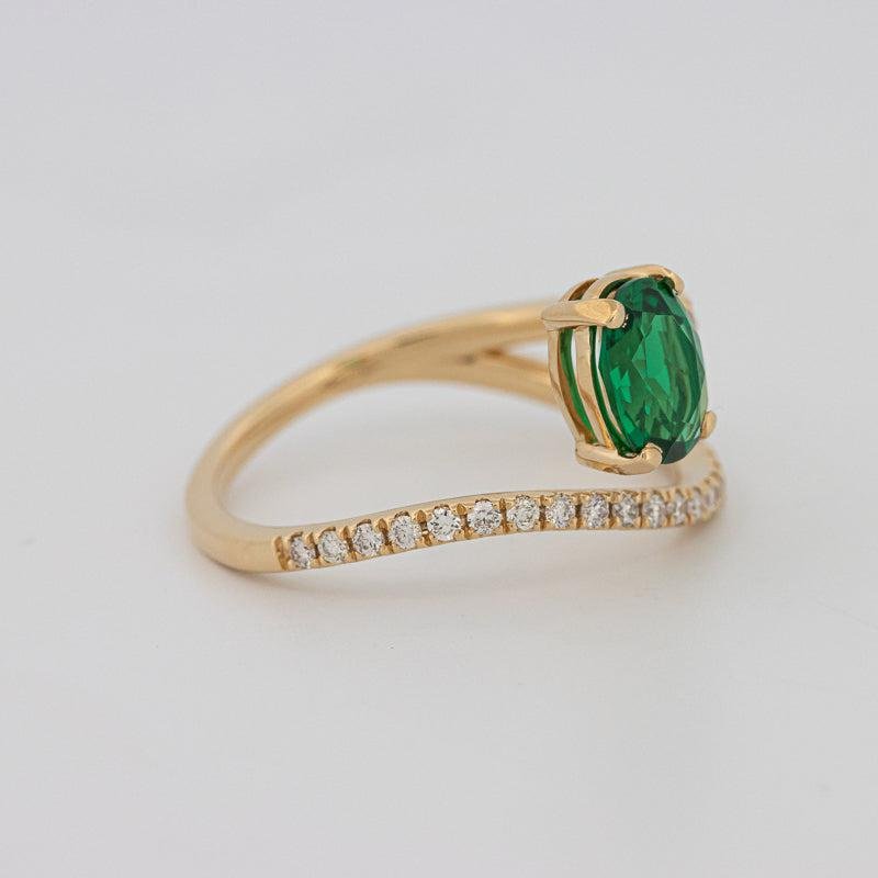Twisted gem ring (emerald) - ZIZOV DIAMONDS