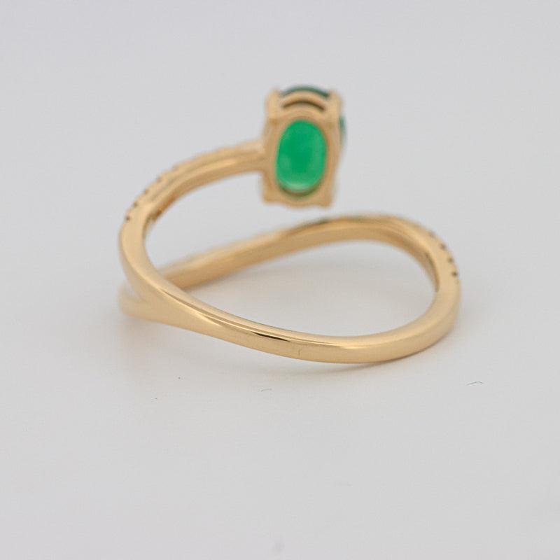 Twisted gem ring (emerald) - ZIZOV DIAMONDS