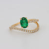 Twisted gem ring (emerald) - ZIZOV DIAMONDS