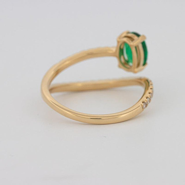 Twisted gem ring (emerald) - ZIZOV DIAMONDS
