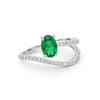 Twisted gem ring (emerald) - ZIZOV DIAMONDS