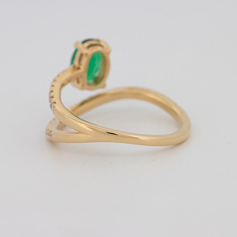 Twisted gem ring (emerald) - ZIZOV DIAMONDS