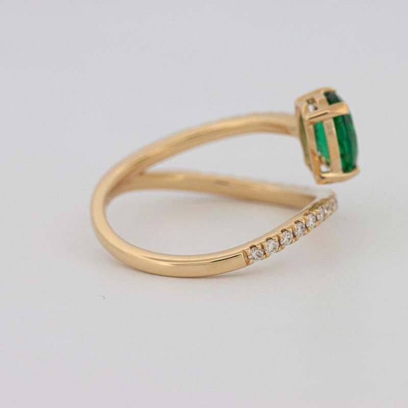 Twisted gem ring (emerald) - ZIZOV DIAMONDS