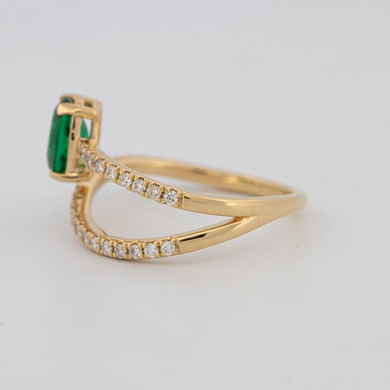 Twisted gem ring (emerald) - ZIZOV DIAMONDS
