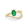 Twisted gem ring (emerald) - ZIZOV DIAMONDS