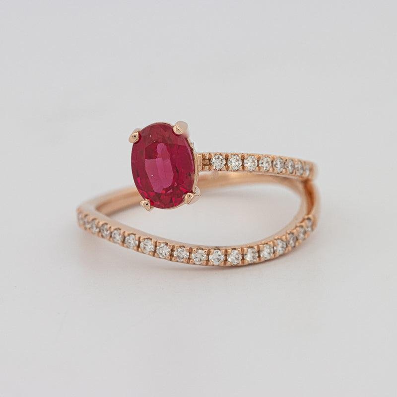 TWISTED GEM RING (PINK SAPPHIRE) - ZIZOV DIAMONDS