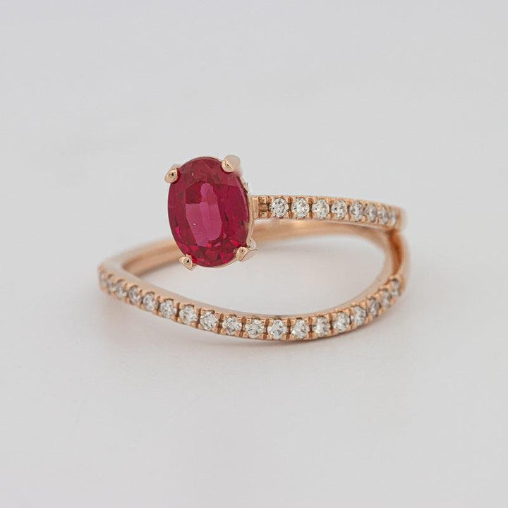 TWISTED GEM RING (PINK SAPPHIRE) - ZIZOV DIAMONDS