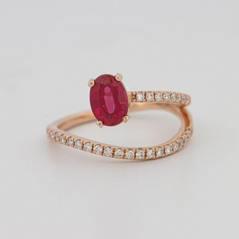 TWISTED GEM RING (PINK SAPPHIRE) - ZIZOV DIAMONDS