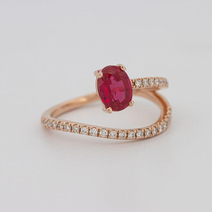 TWISTED GEM RING (PINK SAPPHIRE) - ZIZOV DIAMONDS