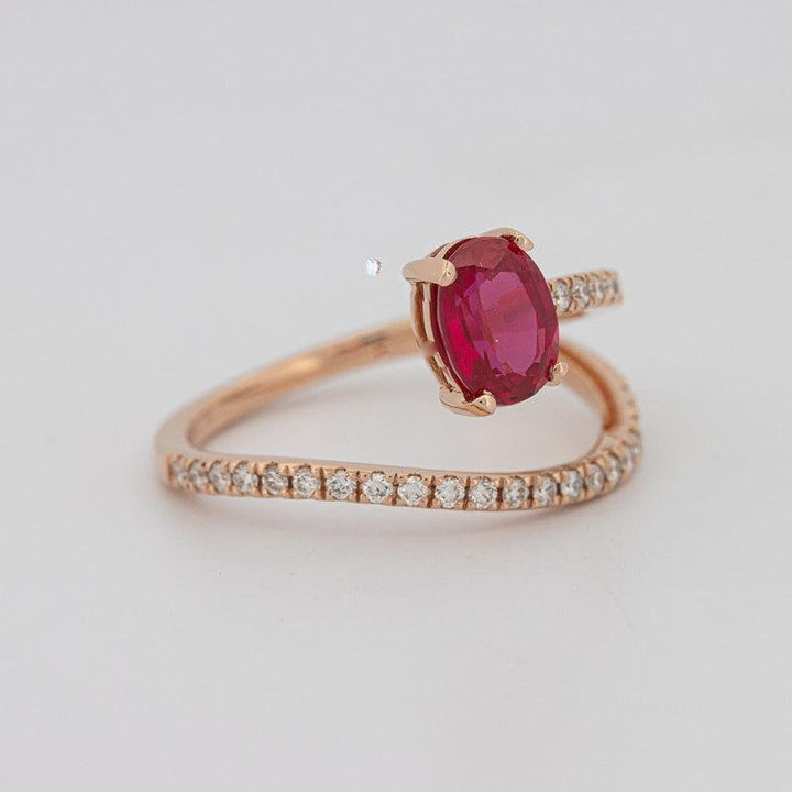 TWISTED GEM RING (PINK SAPPHIRE) - ZIZOV DIAMONDS