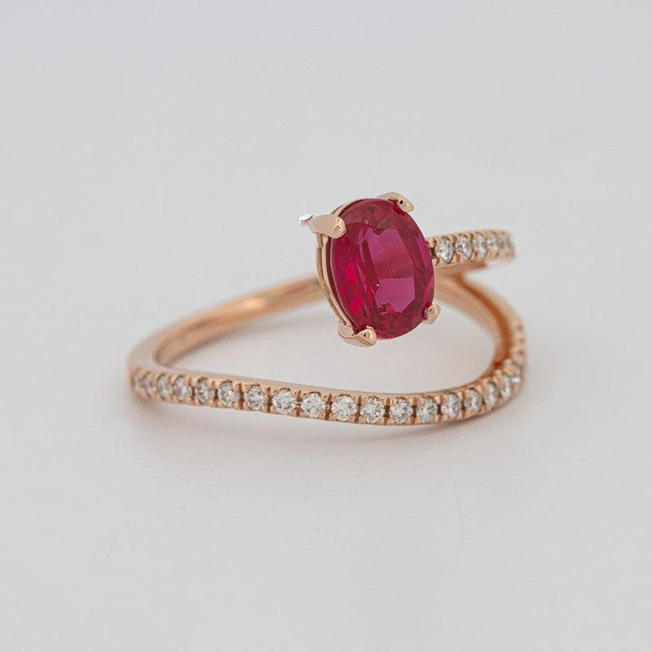 TWISTED GEM RING (PINK SAPPHIRE) - ZIZOV DIAMONDS