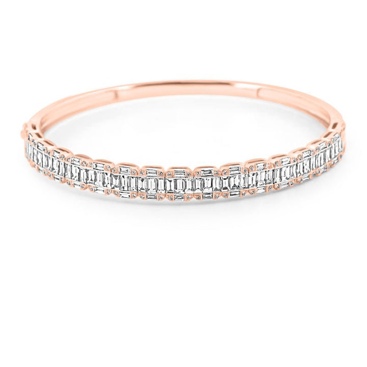 White Gold Bangle with Diamonds - ZIZOV DIAMONDS