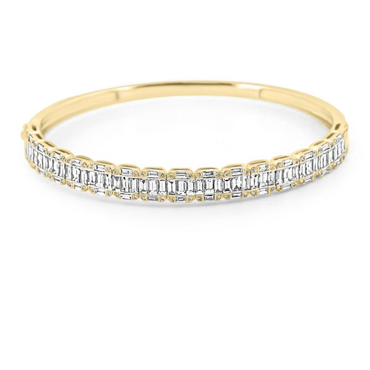 White Gold Bangle with Diamonds - ZIZOV DIAMONDS
