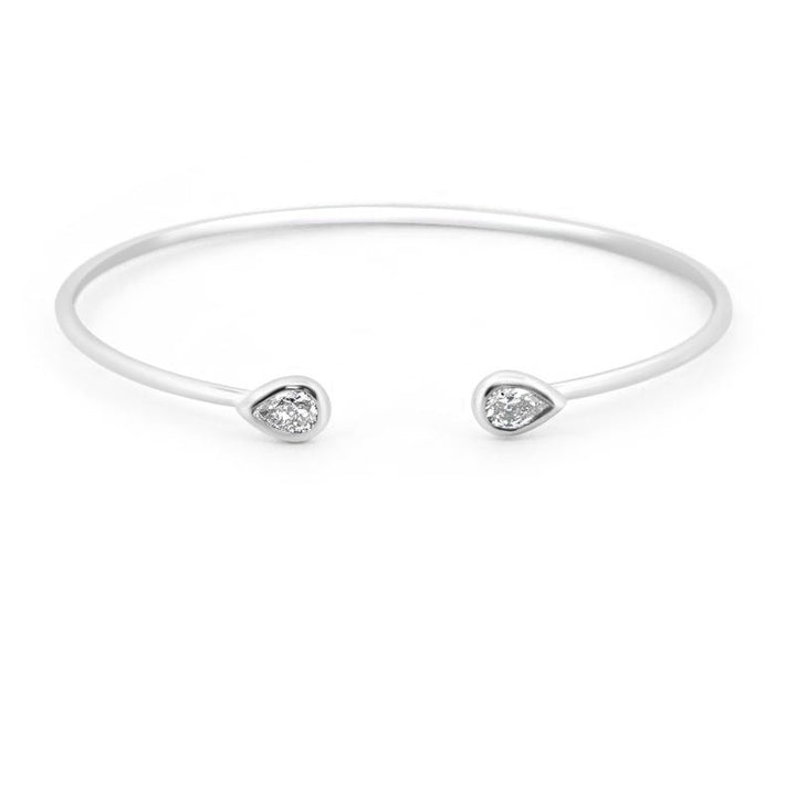 White Gold Twinny Bangle - ZIZOV DIAMONDS