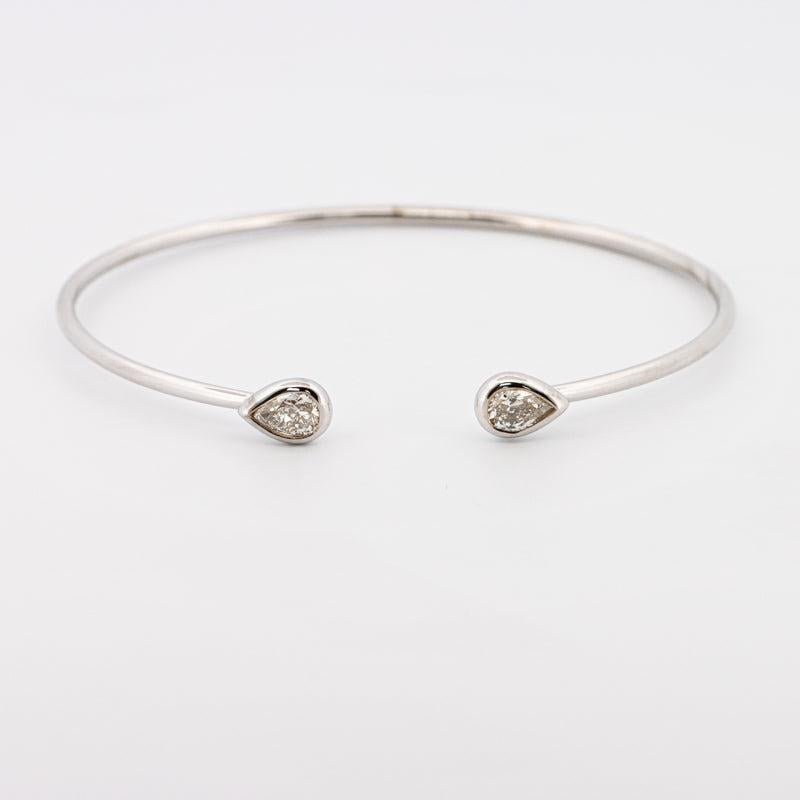 White Gold Twinny Bangle - ZIZOV DIAMONDS