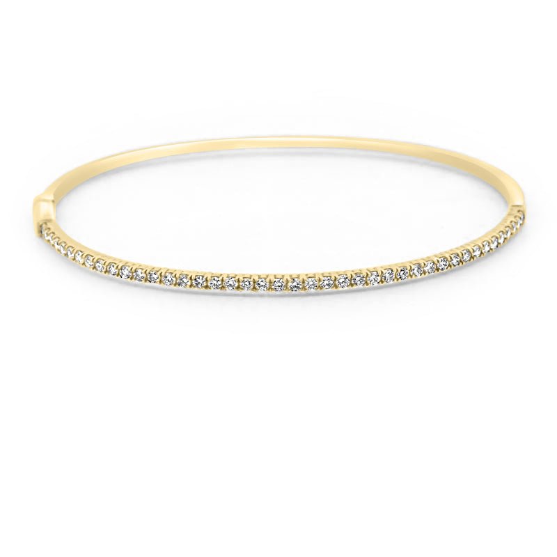 Yellow Gold Bangle with Diamonds - ZIZOV DIAMONDS