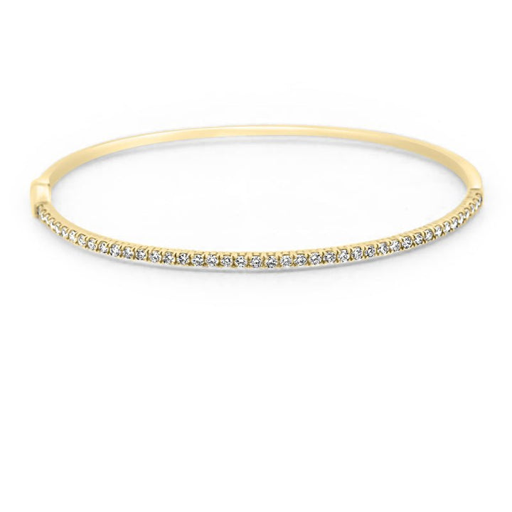 Yellow Gold Bangle with Diamonds - ZIZOV DIAMONDS